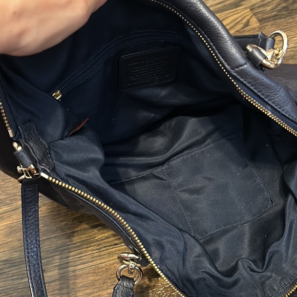Coach navy leather bag - Picture 8 of 11